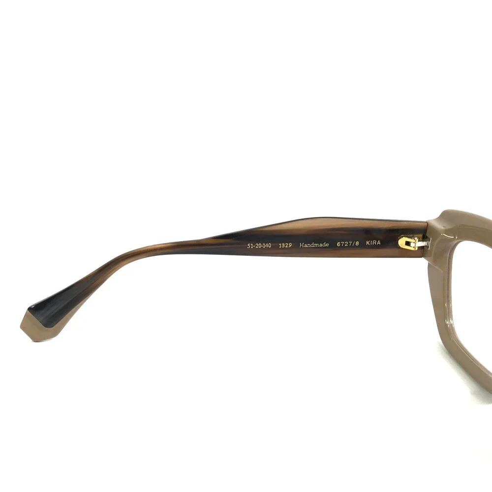 Gigi Studios Eyeglasses Frame KIRA 6727/8 Beige Brown Horn Full Rim 51-20-140